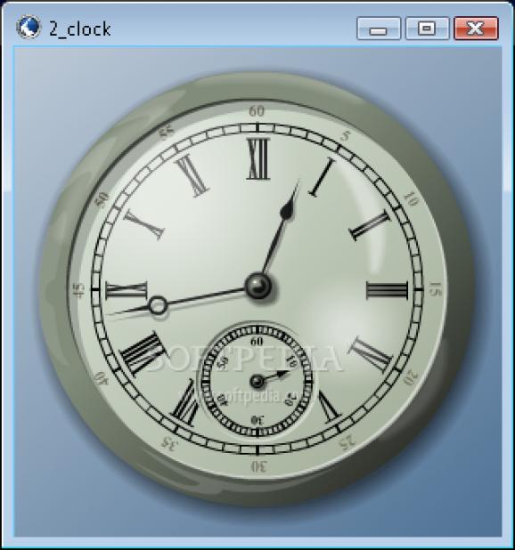 Desktop Clock Widget with Roman Numerals screenshot