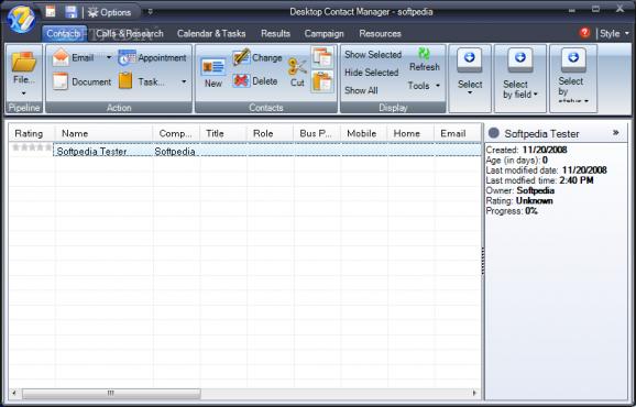 Desktop Contact Manager screenshot