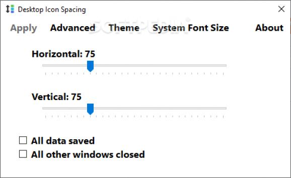 Desktop Icon Spacing screenshot
