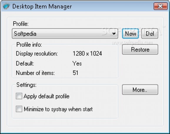 Desktop Item Manager screenshot