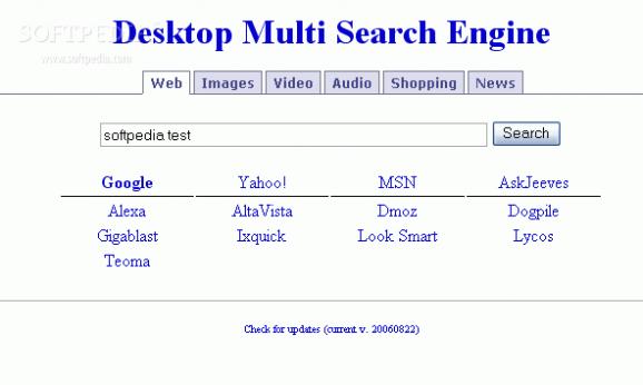 Desktop Multi Search Engine screenshot