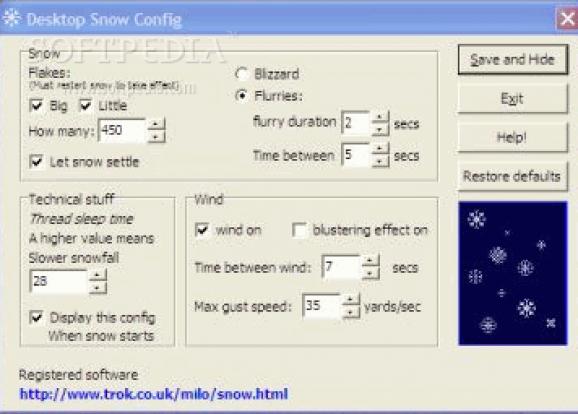Desktop Snow for Windows screenshot