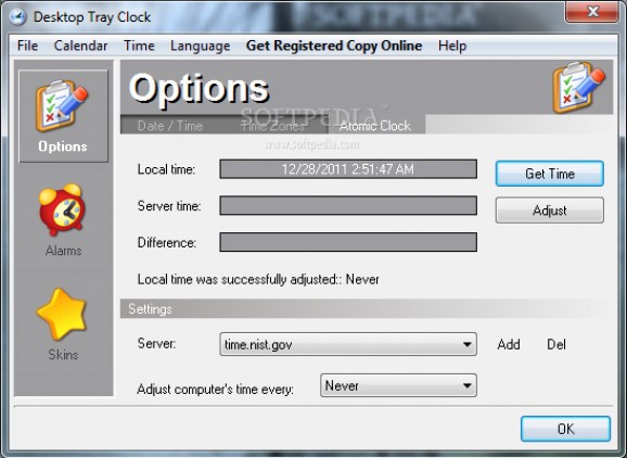 Desktop Tray Clock screenshot