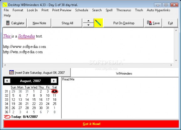 Desktop WIHminders screenshot