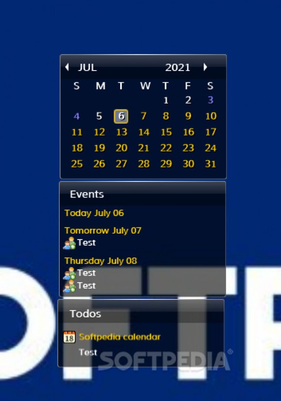 Desktop iCalendar Lite screenshot