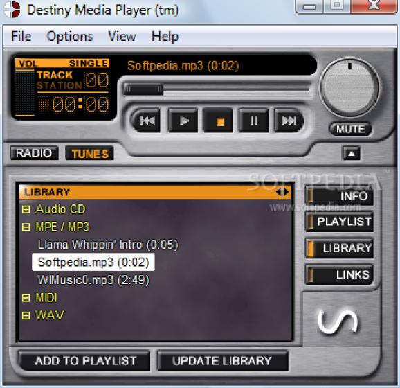 Destiny Media Player screenshot