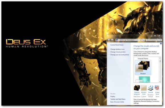 Deus Ex Human Revolution Windows Theme screenshot