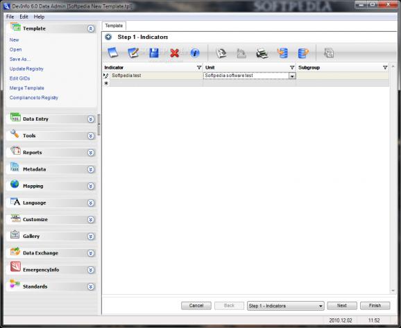 DevInfo Database Administration screenshot