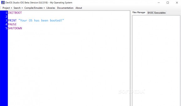 DevOS Studio IDE screenshot