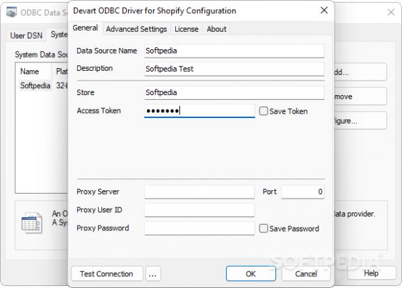 Devart ODBC Driver for Shopify screenshot