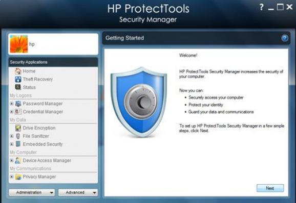 Device Access Manager for HP ProtectTools screenshot