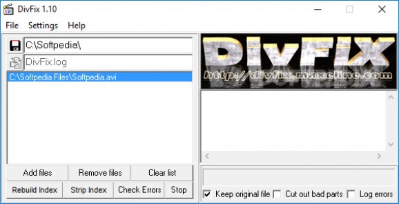 DiVFix screenshot