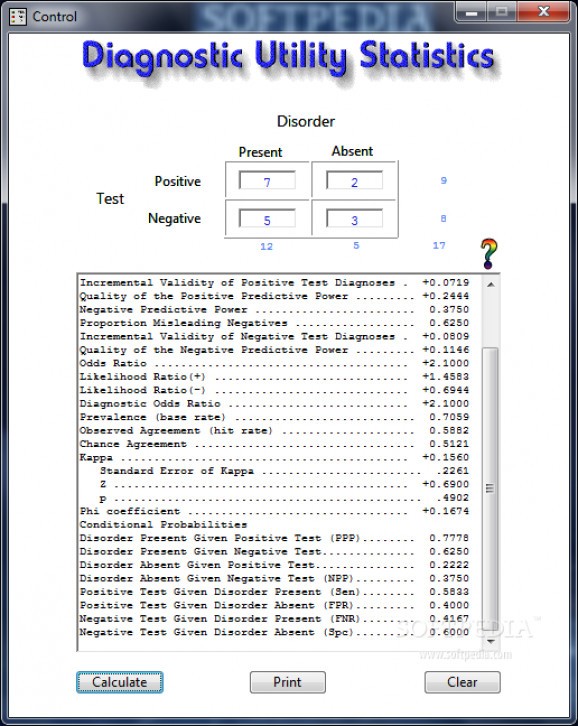 Diagnostic Utility Statistics screenshot