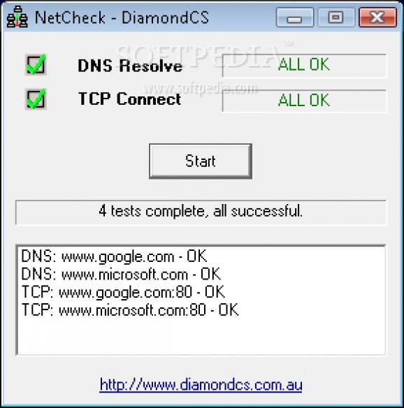 DiamondCS NetCheck screenshot