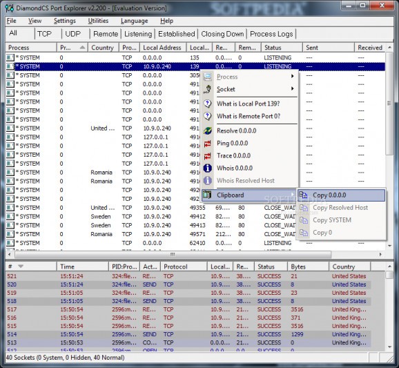 DiamondCS Port Explorer screenshot