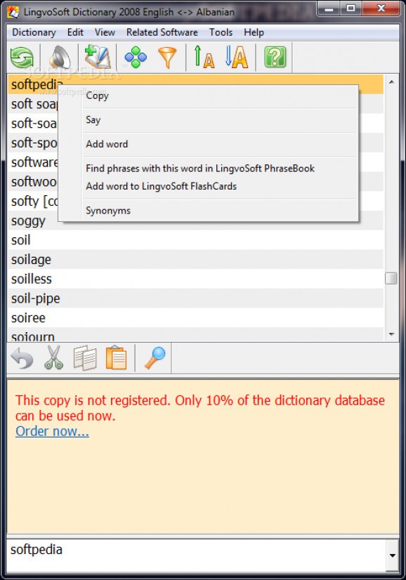 LingvoSoft Dictionary 2008 English - Albanian screenshot