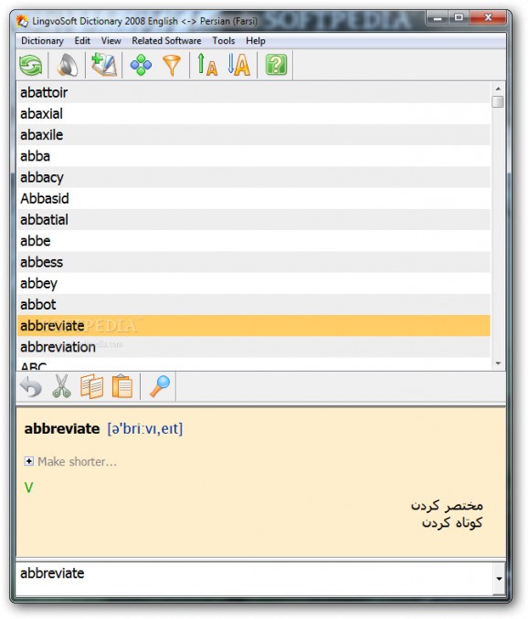 LingvoSoft Dictionary English - Persian (Farsi) screenshot