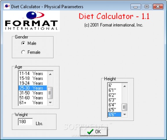 Diet Calculator screenshot