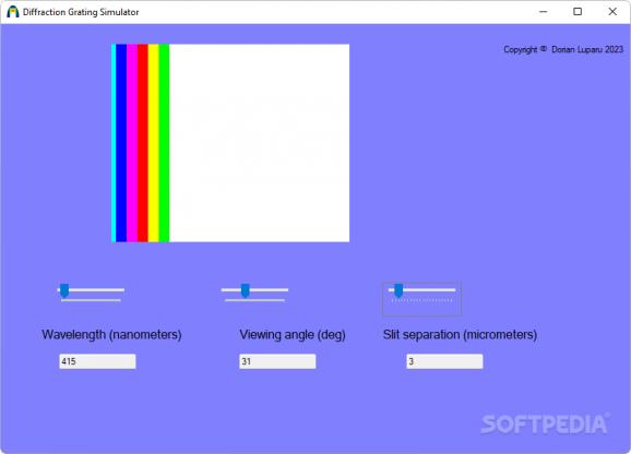 Diffraction Grating Simulator screenshot