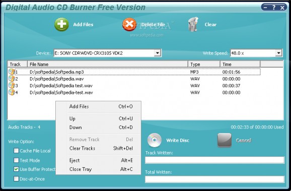 Digital Audio CD Burner screenshot