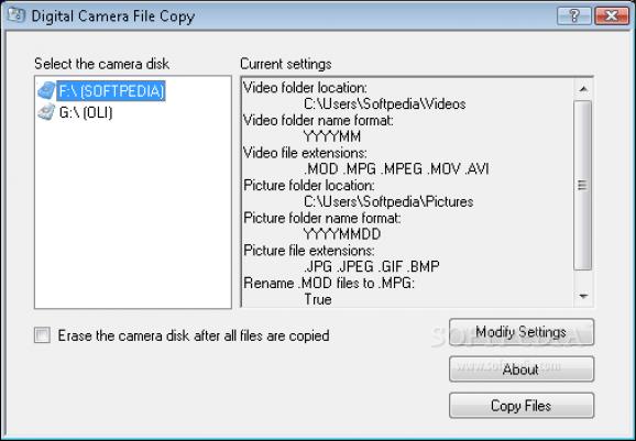 Digital Camera File Copy screenshot