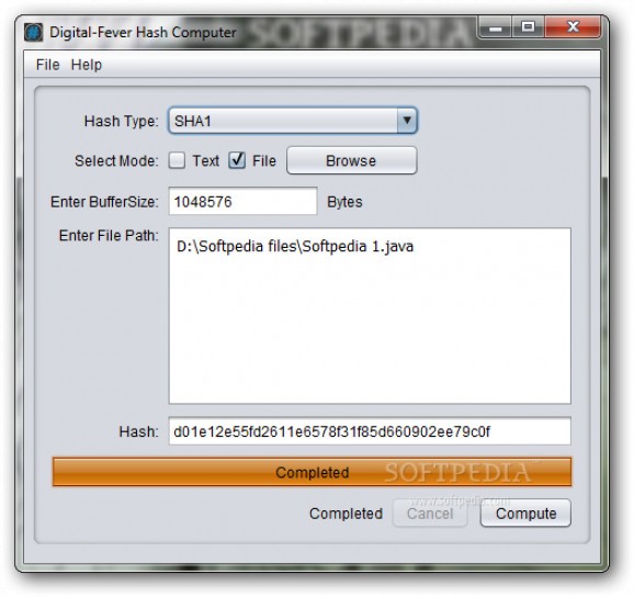 Digital-Fever Hash Computer screenshot