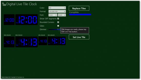Digital Live Tile Clock for Windows 10/8.1 screenshot