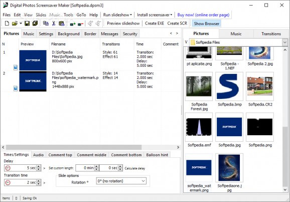 Digital Photos Screensaver Maker screenshot