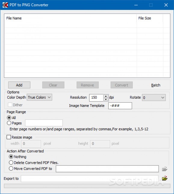 Digitzone PDF to PNG Converter screenshot