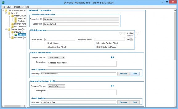 Diplomat Managed File Transfer Basic Edition screenshot