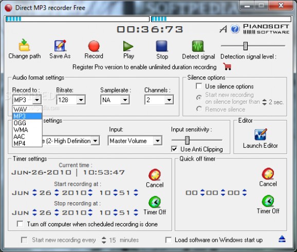 Direct MP3 Recorder screenshot