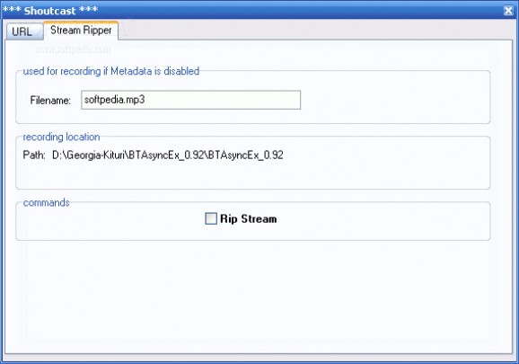 DirectShow File and SHOUTcast source filter screenshot