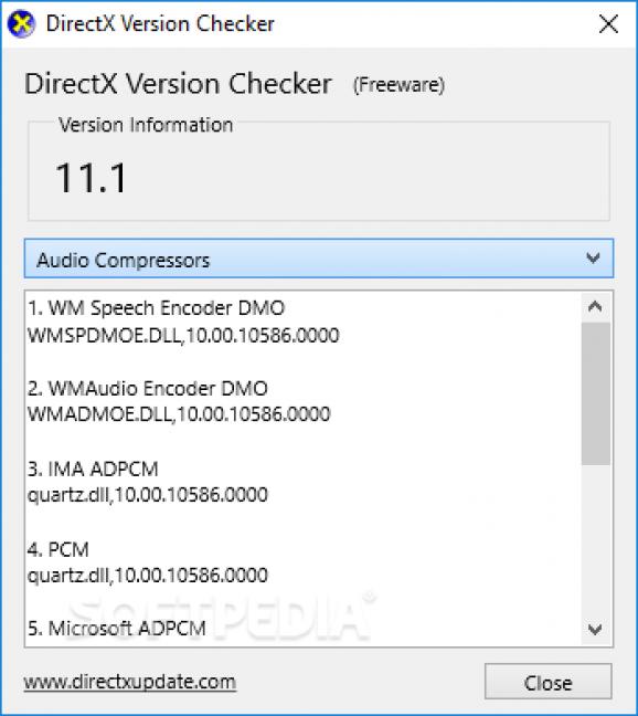 DirectX Version Checker screenshot