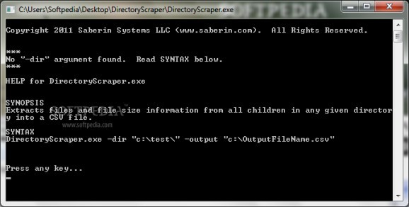 Directory Scraper screenshot