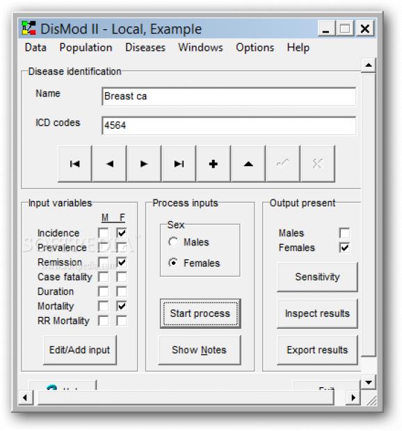 DisMod II screenshot