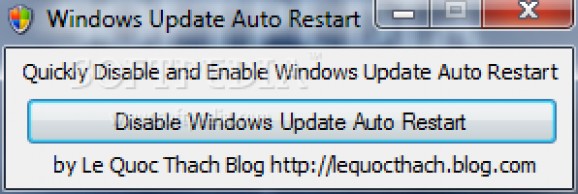 Disable Update Auto Restart screenshot