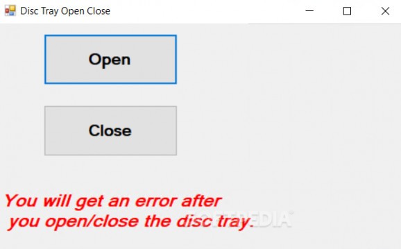 Disc Tray Open Close screenshot