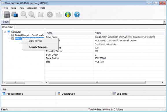 Disk Doctors XFS Data Recovery (UNIX) screenshot