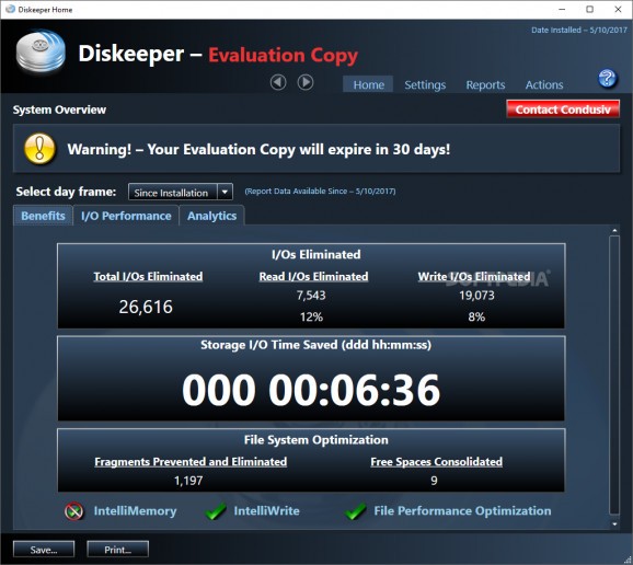 Diskeeper Home Edition screenshot