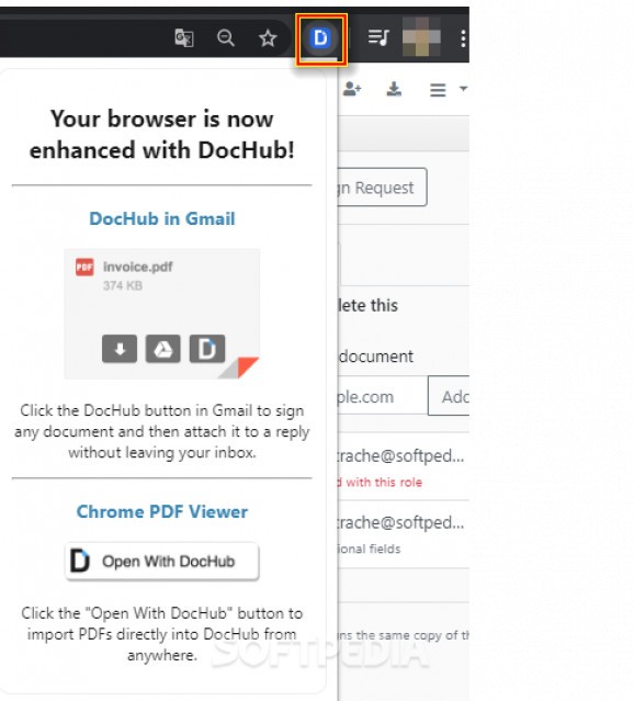 DocHub extension for Chrome screenshot