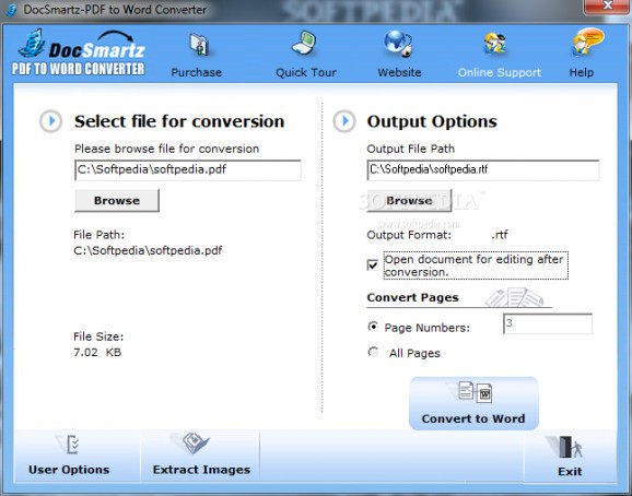 DocSmartz - PDF to Word Converter screenshot
