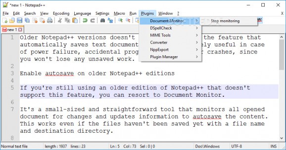 Document Monitor screenshot