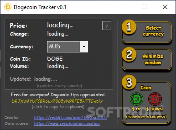 Dogecoin-Tracker screenshot