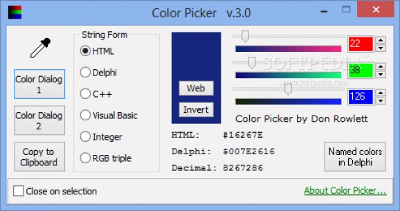 Don Rowlett Color Picker screenshot