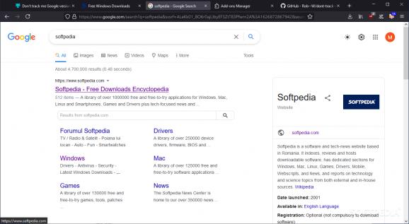Don't Track Me Google for Firefox screenshot