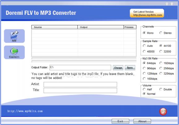 Doremi FLV to MP3 Converter screenshot