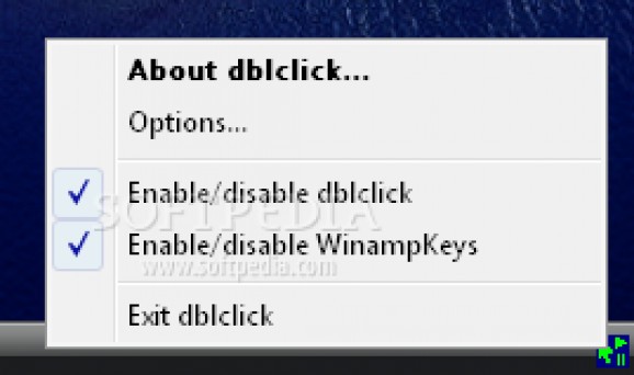 Double click simulator and Winamp helper screenshot