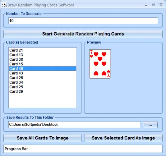 Draw Random Playing Cards Software screenshot