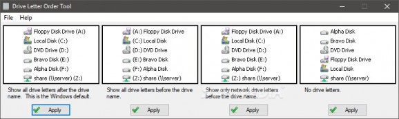 Drive Letters Tool screenshot