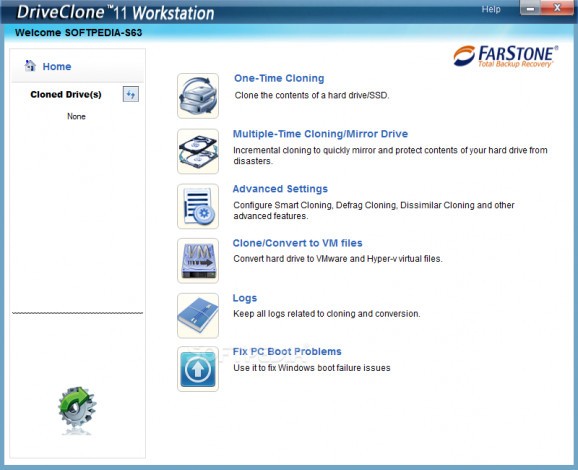 DriveClone Workstation screenshot